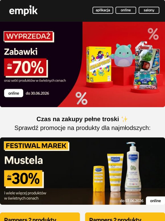 Zabawki do -70% 🧸 Wielka wyprzedaż ruszyła!