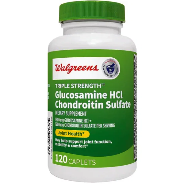 Walgreens Glucosamine HCl Chondroitin Sulfate 120 Caplets
