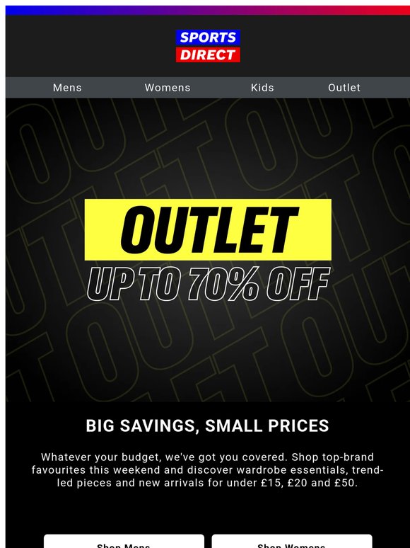 Outlet deals by price