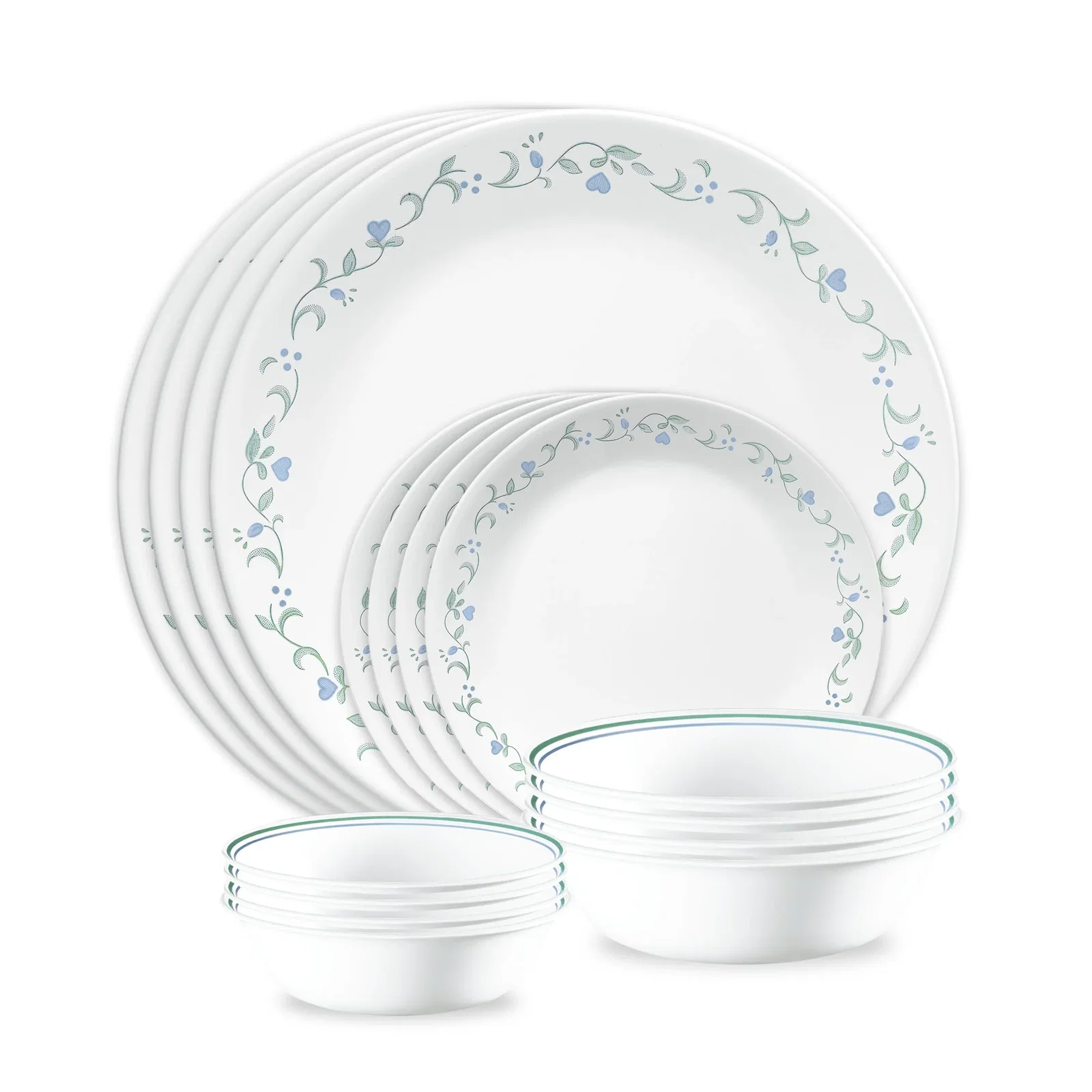 Image of Corelle® Country Cottage 16-piece Mugless Dinnerware Set, Service for 4