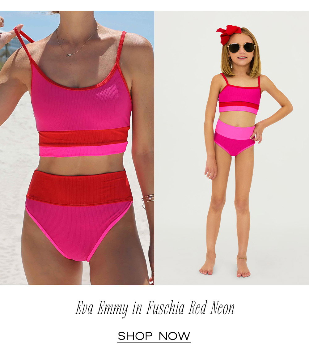 Fuschia Red Neon Swim