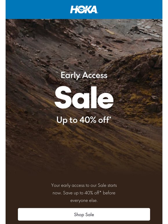 Sale: your early access starts now