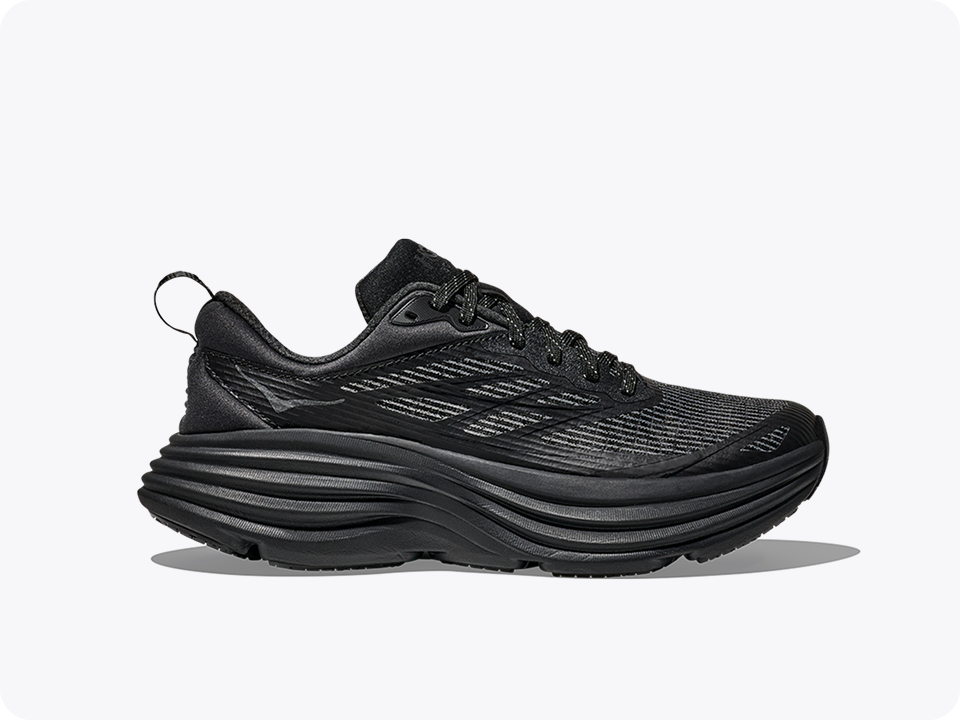 Side view image of Stealth/Tech Bondi 8 Caged in Black / Black.