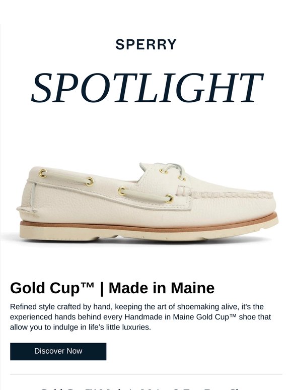 Meet the Gold Cup™ Made in Maine Boat Shoe