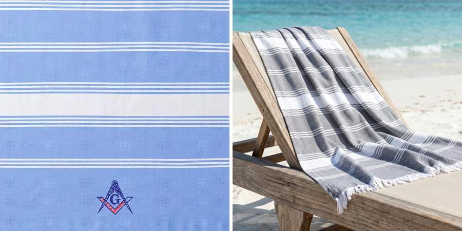 Master Mason Blue Lodge Towel - Square & Compass G American Flag Print Embroidery.jpg