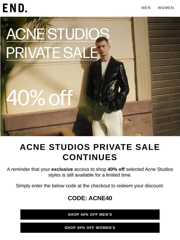 40% off Acne Studios