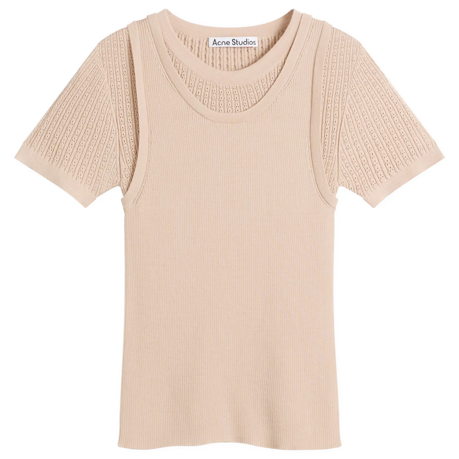 Acne Studios Kred Thin Ribs Layered T-Shirt