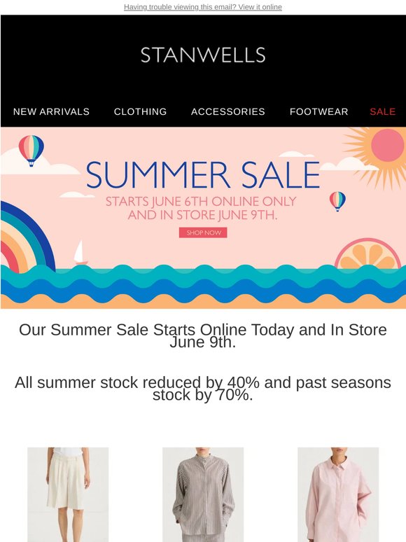 Summer Sale Now Online