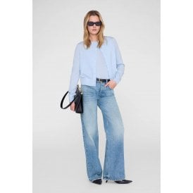 Anine Bing Moni Crop Cardigan Pale Blue