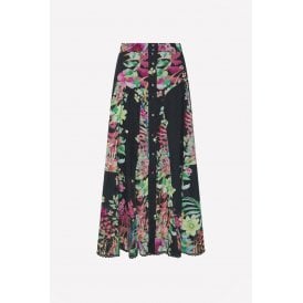 Charo Ruiz Roselle Long Skirt Black Lagoon 