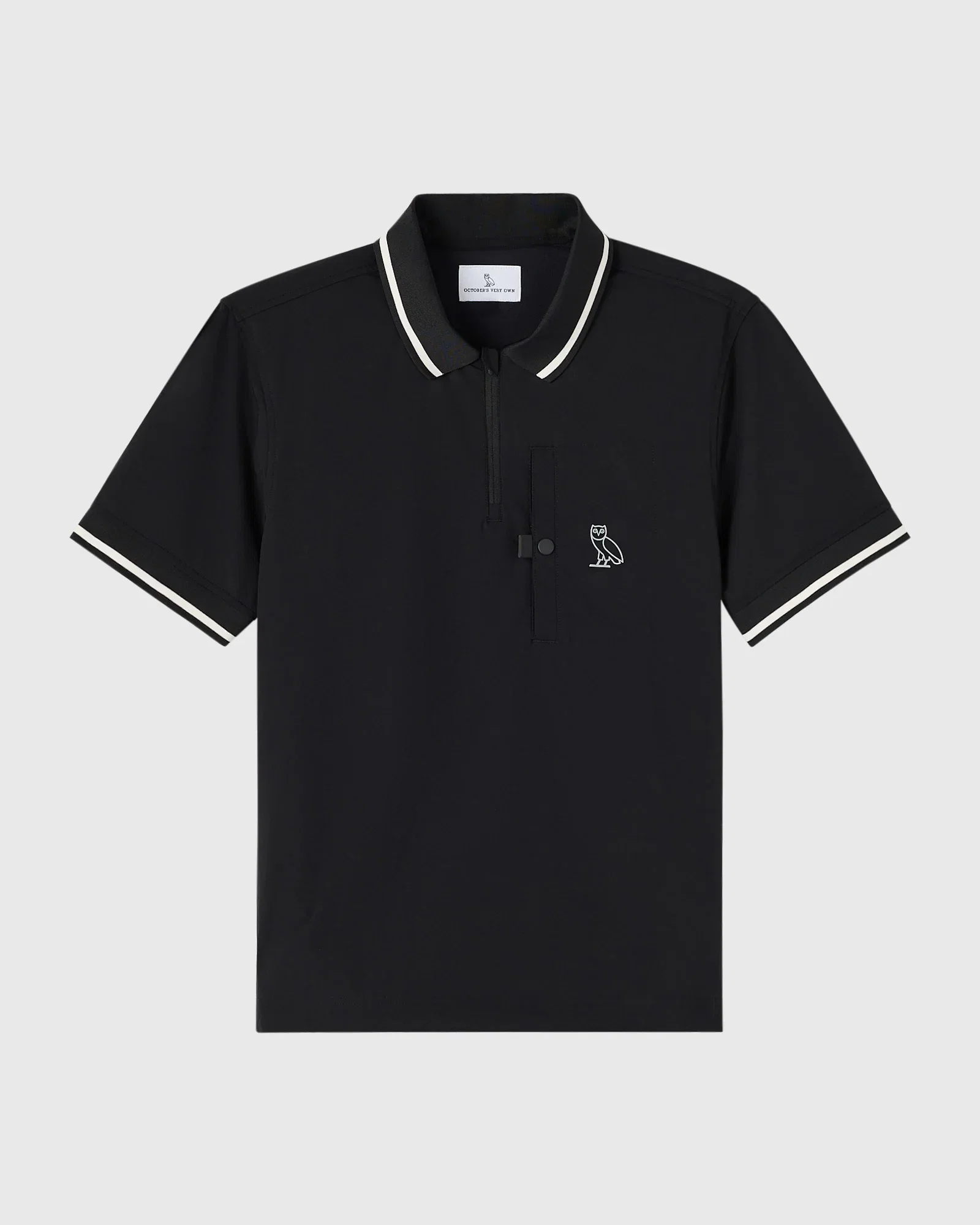 Image of OVO Golf Stretch Nylon Polo - Black