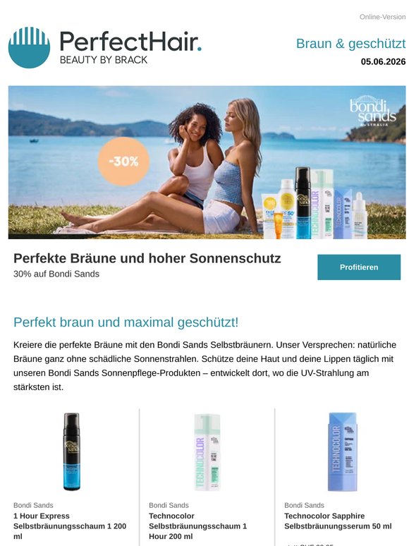 Perfekte Bräune + Hoher Sonnenschutz mit Bondi Sands