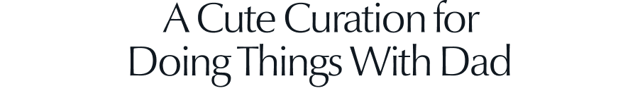 A cute curation for doing things with dad