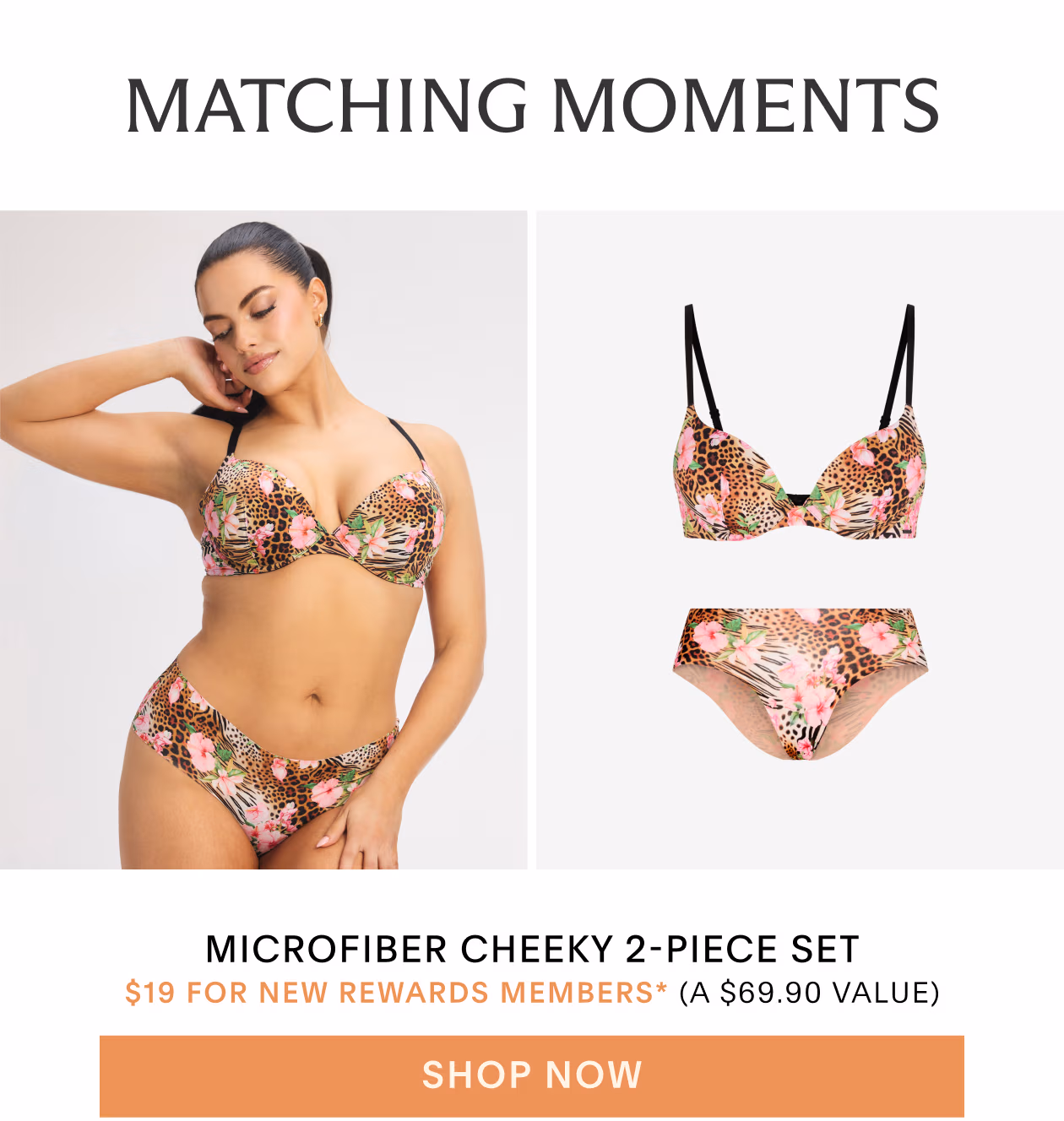 Microfiber Cheeky 2-Piece Set
