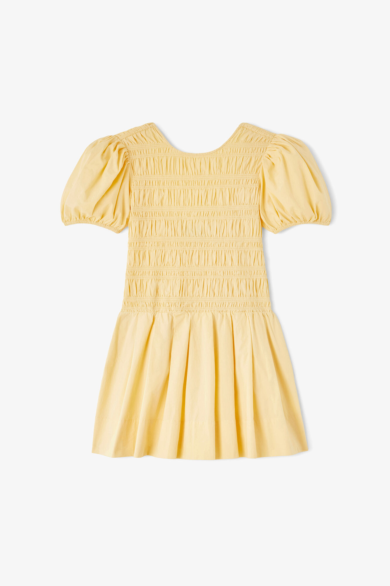 Mini Dress in Yellow Cotton