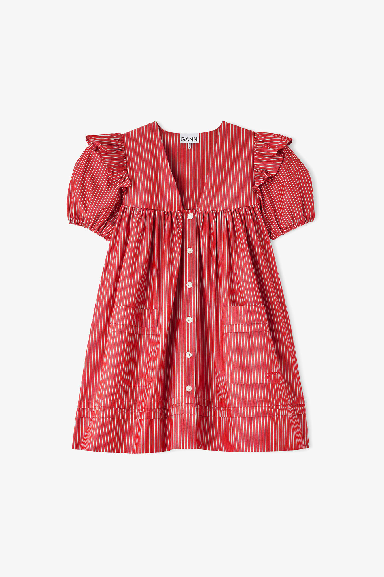 Mini Dress in Striped Cotton
