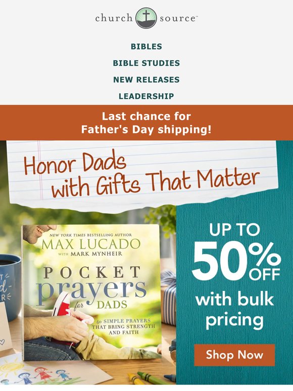 LAST CHANCE for Father's Day shipping! ⏰