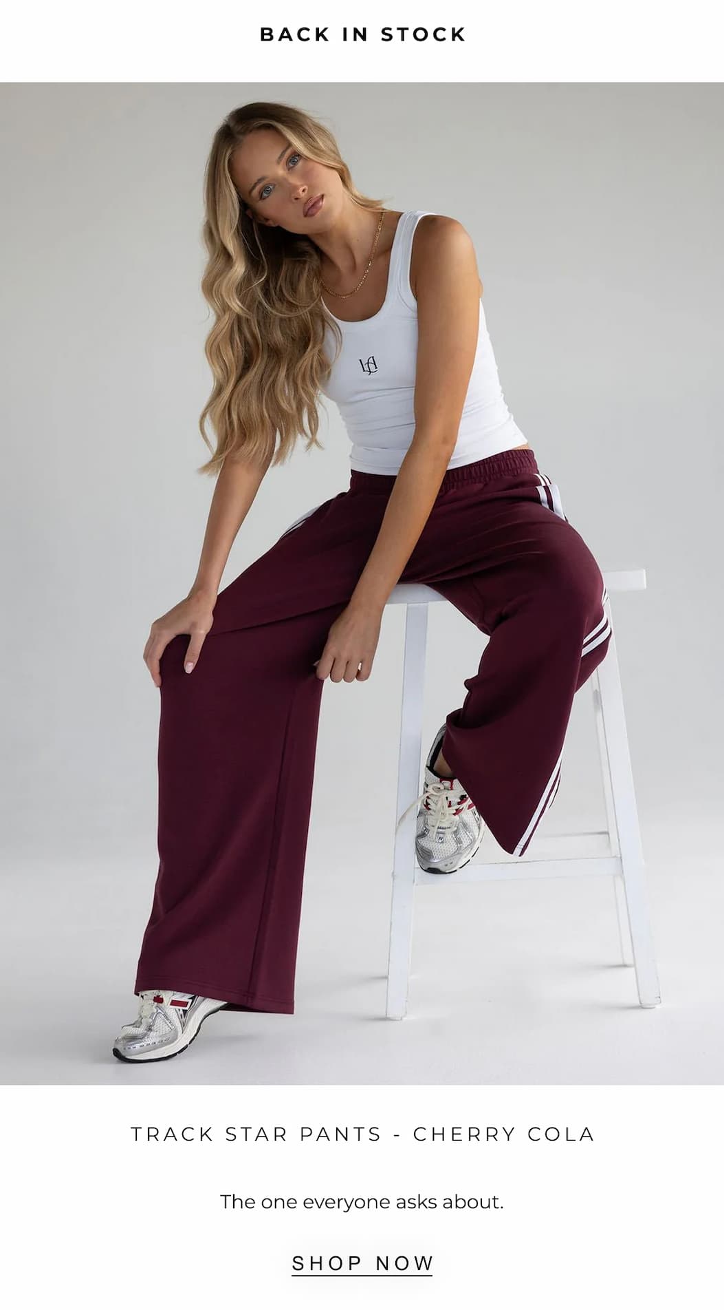Track Star Pants - Cherry Cola | SHOP NOW 