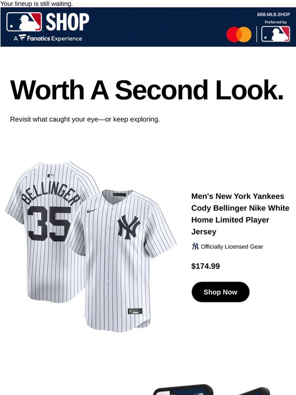 Your Men's New York Yankees Cody Bellinger Nike Wh...