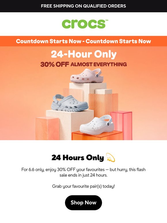 30% Off Starts Now - 24 Hours Only 🚨