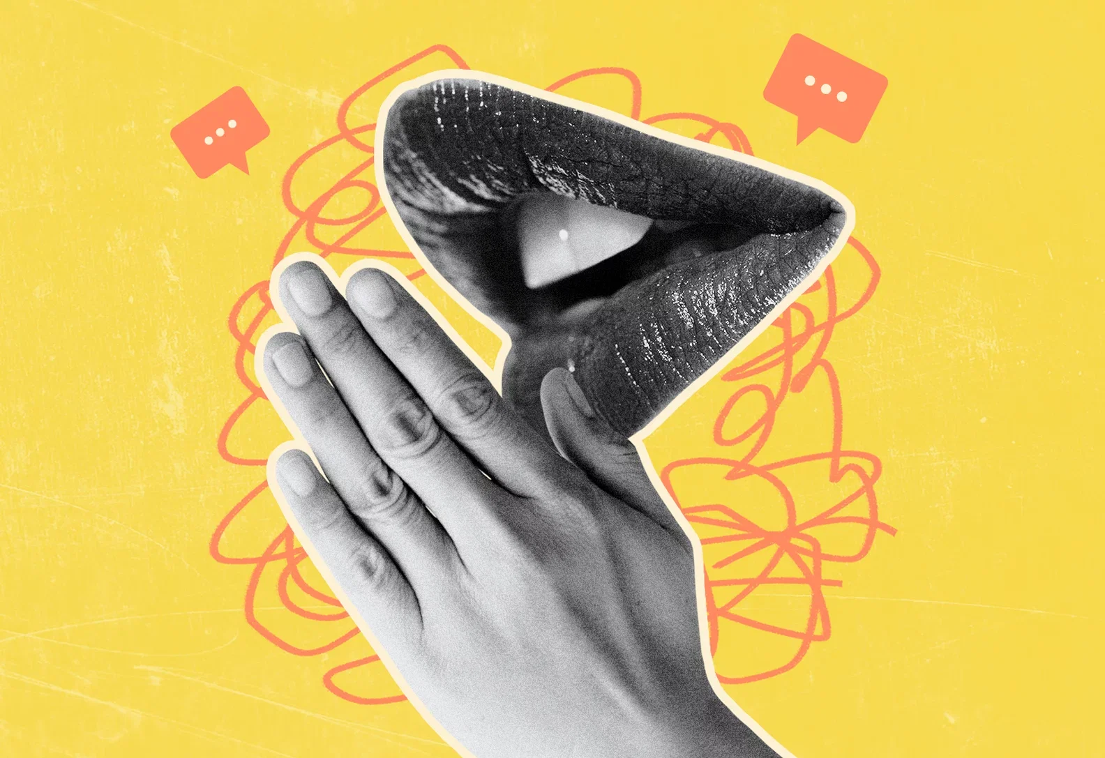 image of a hand letting go of a cell phone 