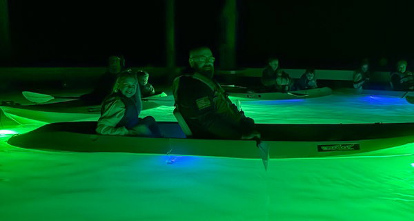 Sharkey's Glass Bottom Kayak Night Tour with Fish Feeding
