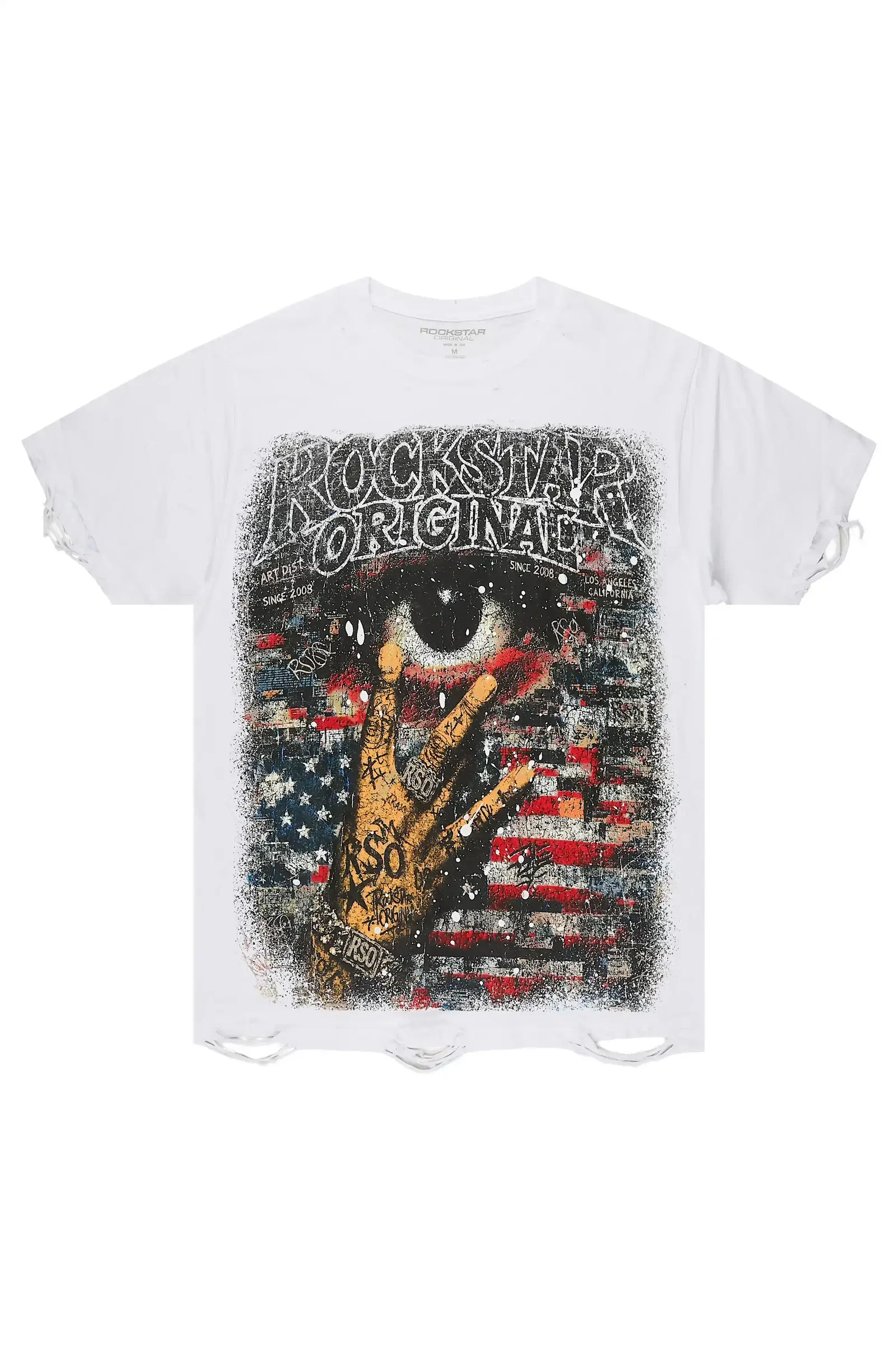 Image of Pullen White Oversized Graphic T-Shirt