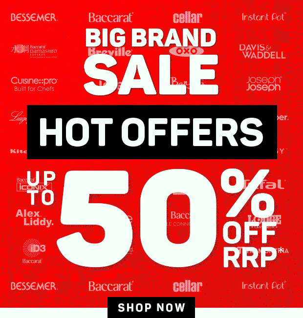 Big Brand Sale Hot Offers: Up to 50% off RRP*