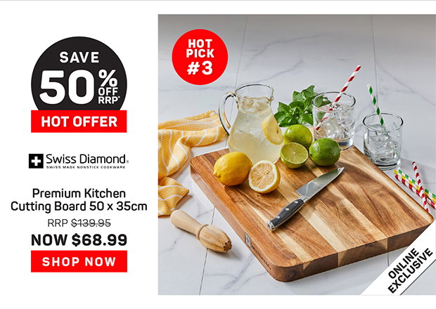 Swiss Diamond Premium Kitchen Cutting Board 50 x 35cm