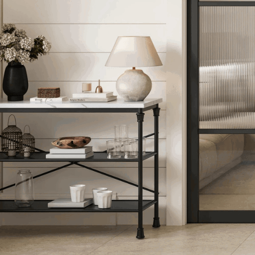 Vermont Marble Console Table - Black