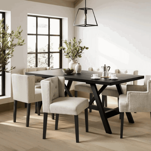 Ari Winged Dining Chair - Stone