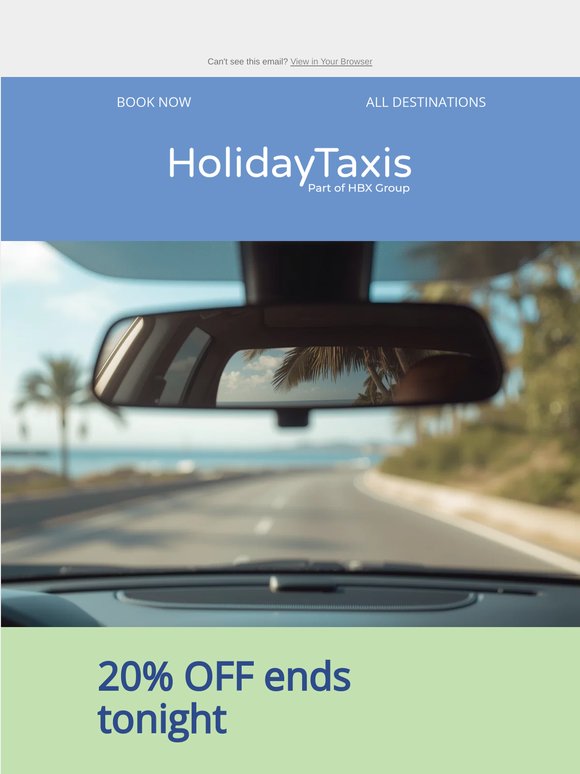 Ends tonight: 20% OFF your transfer