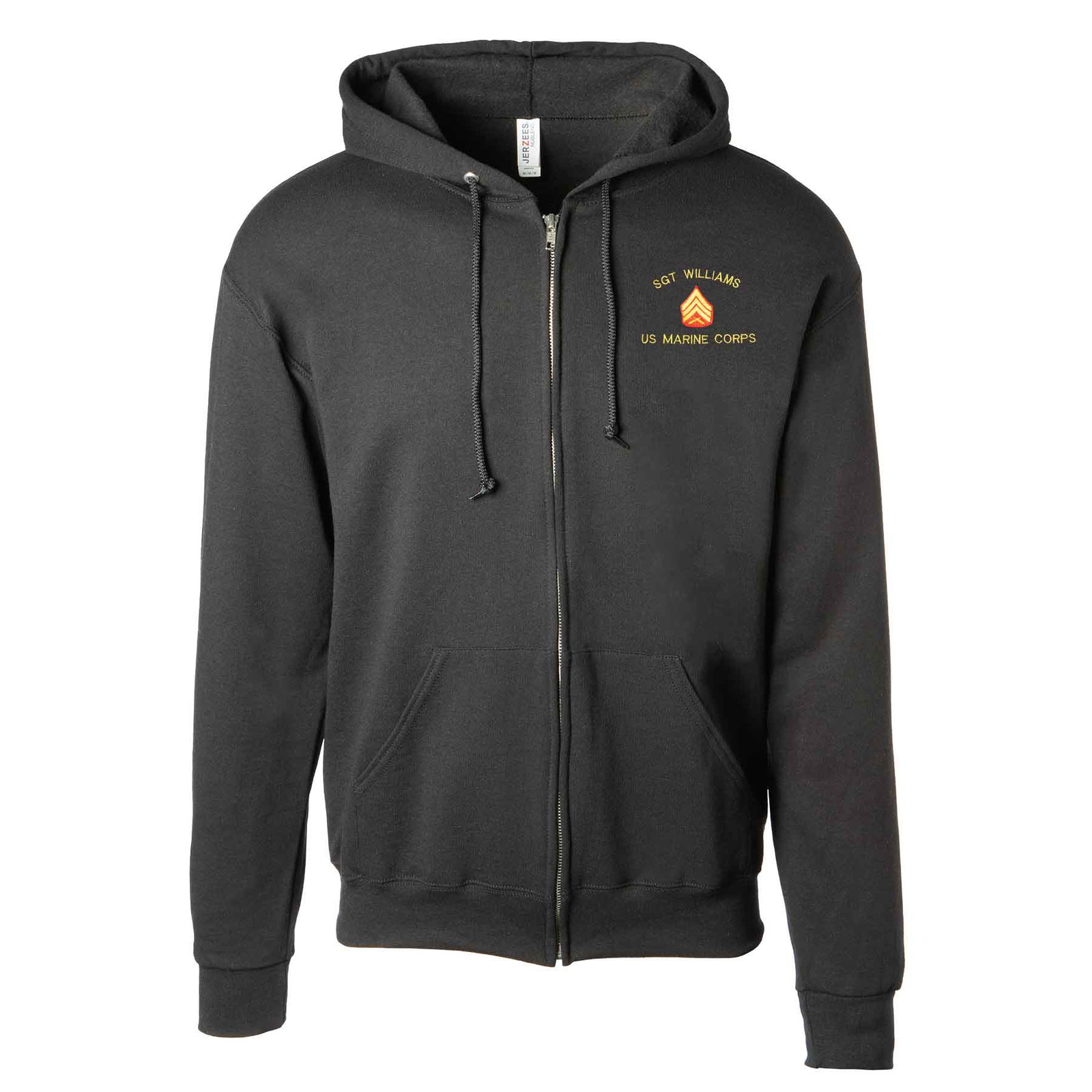 Image of Personalized Embroidered Marine Corps Full-Zip Hoodie