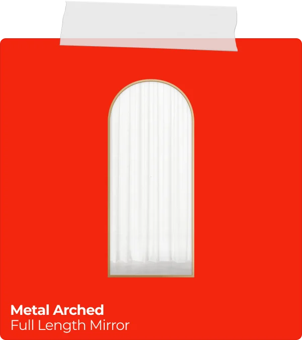 Metal Arched Full Length Mirror