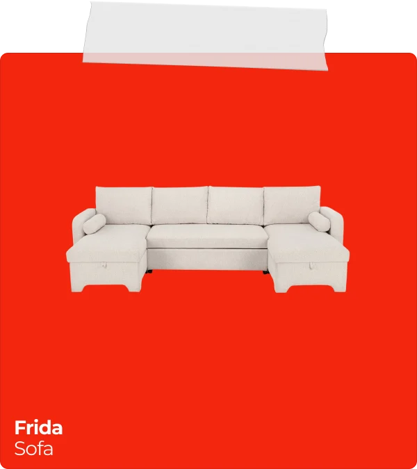 Frida 4 Seater Storage Sofa Bed with Double Chaise