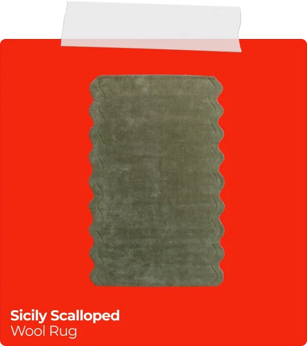 Sicily Scalloped Wool Rug