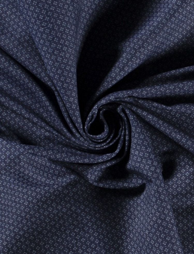 Stretch Woven Denim Fabric Navy