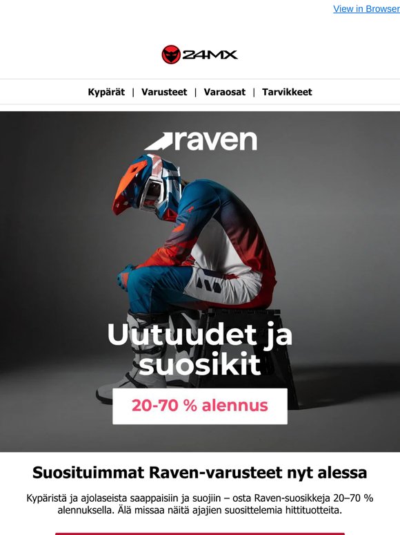 Raven alkaen 20 % alennuksella