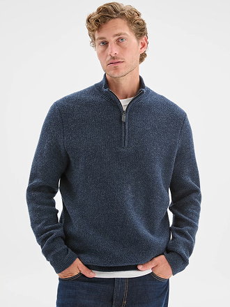 Lambswool 1/2 zip knit jumper