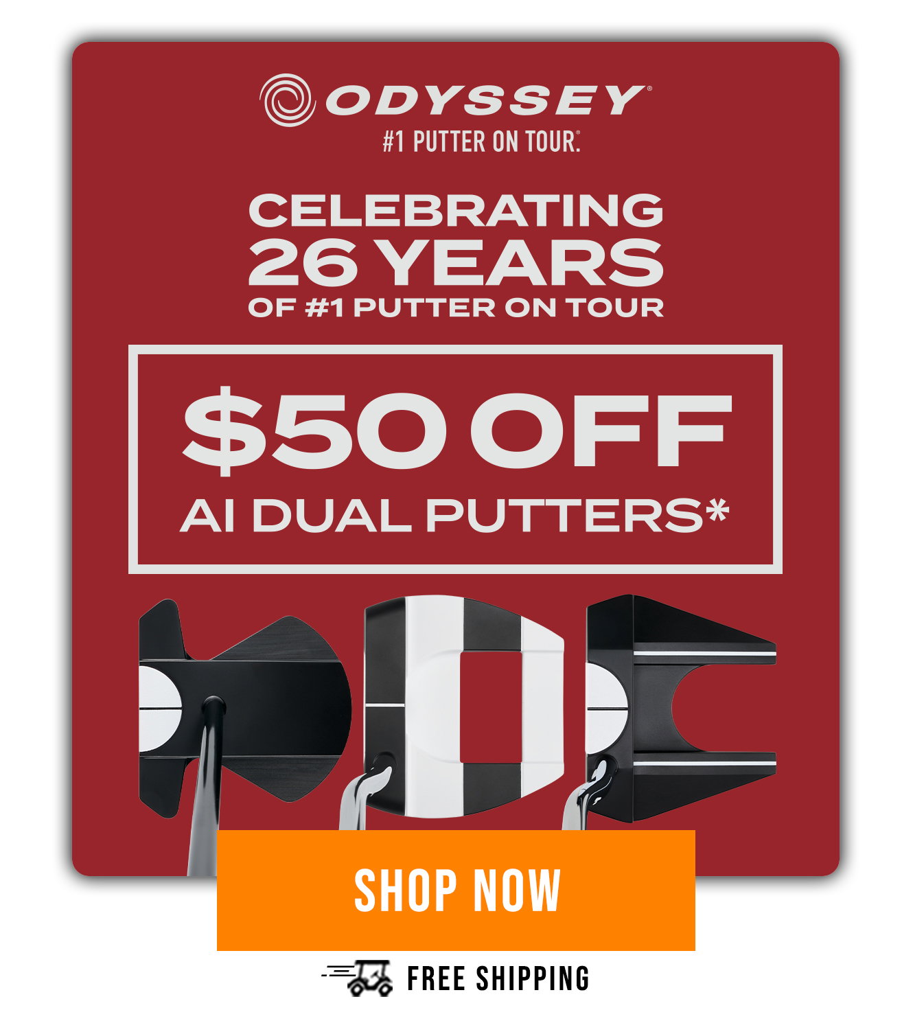 Odyssey Ai Dual Putters | $50 OFF