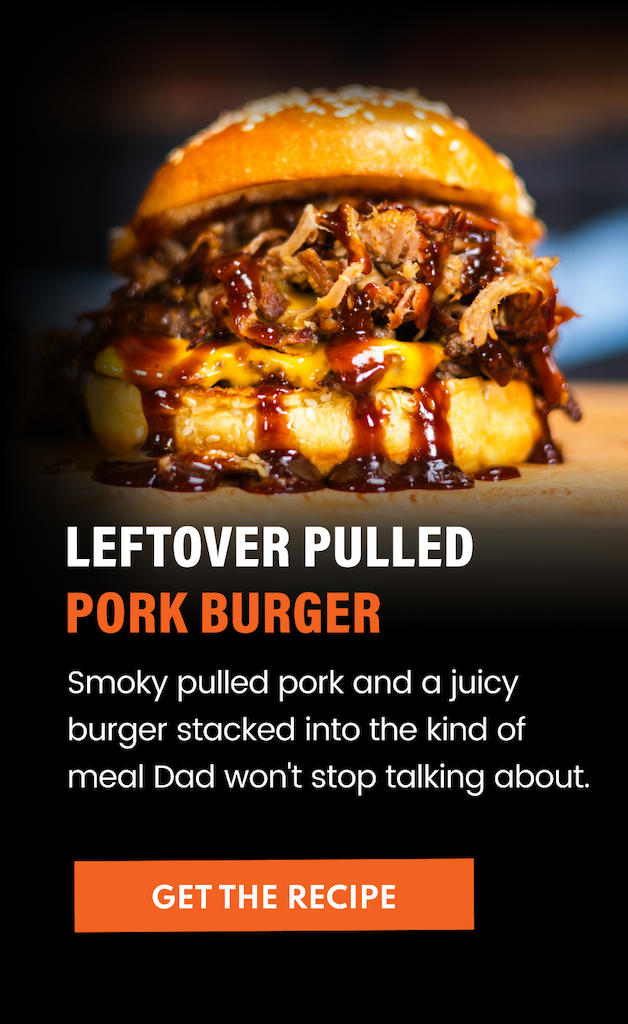 Leftover Pulled Pork Burger