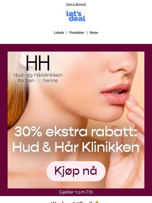 Hud & Hår Klinikken = 30% MER rabatt / Dumplings, nudler og øl