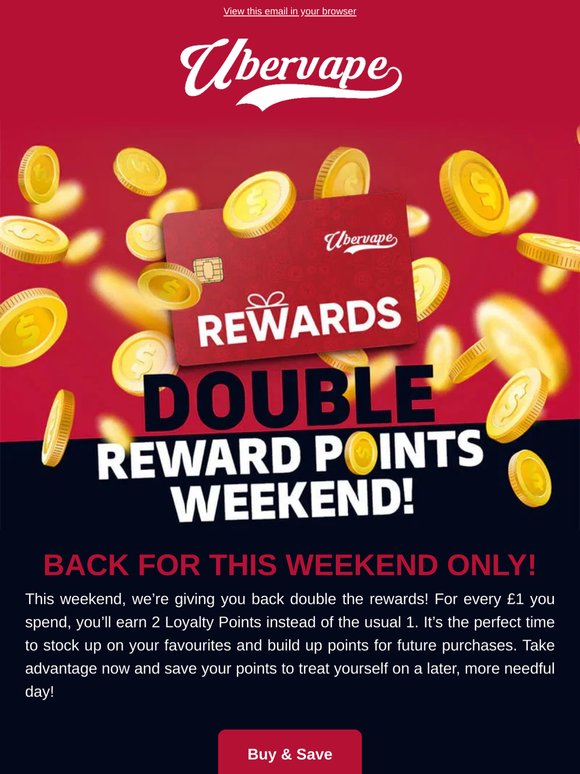 Earn Double Loyalty Points - This Weekend 💰