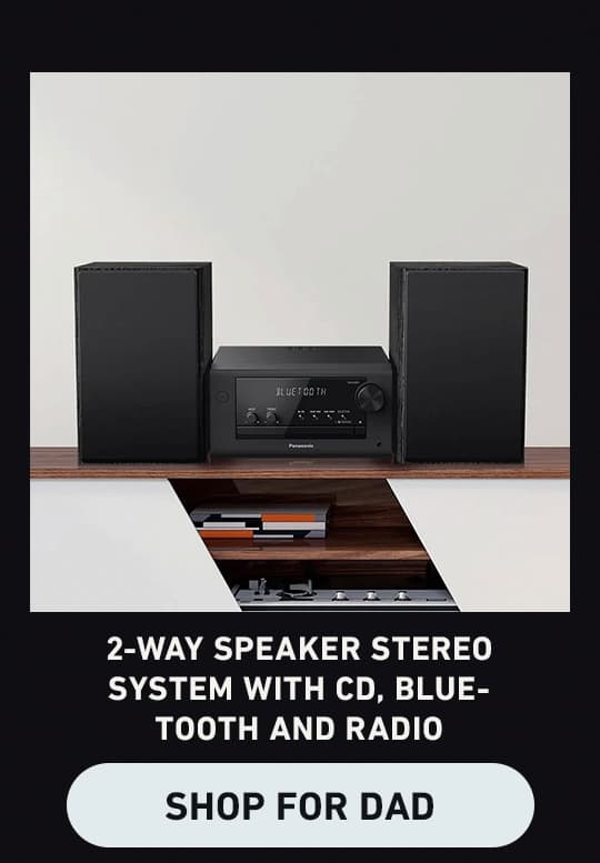 2-Way Speaker Stereo System with CD, Bluetooth and Radio - Shop for Dad