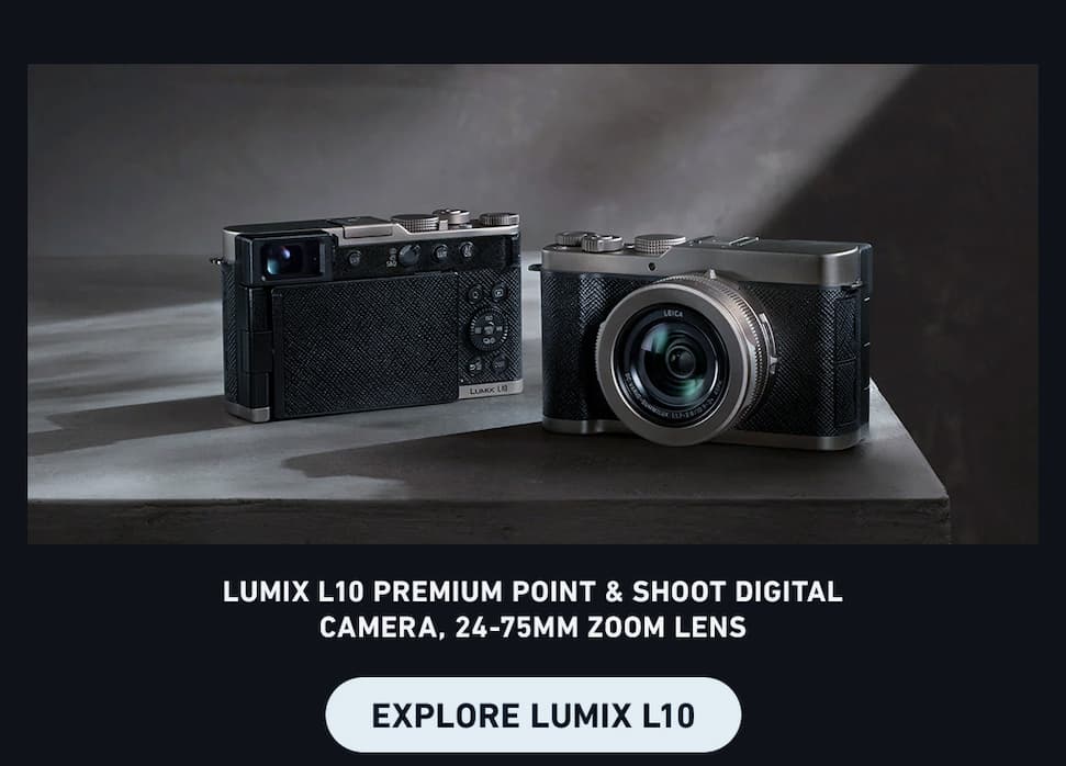 LUMIX L10 Premium Point & Shoot Digital Camera, 24-75mm Zoom Lens- Shop for Dad