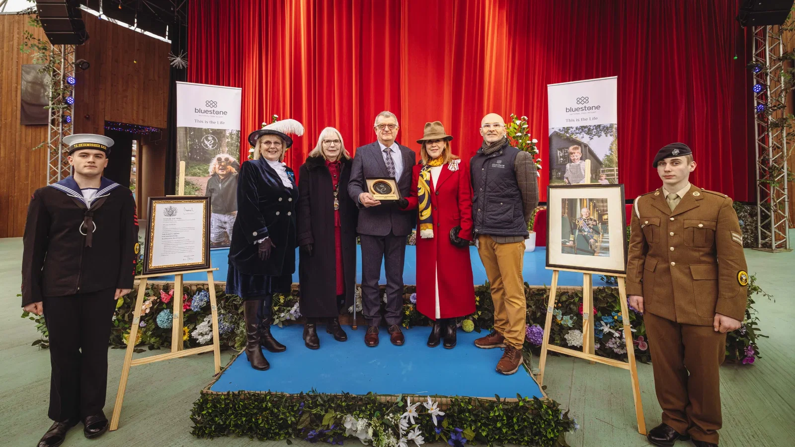 Bluestone's CEO & directors receiving the King's Award for Enterprise in Sustainable Development