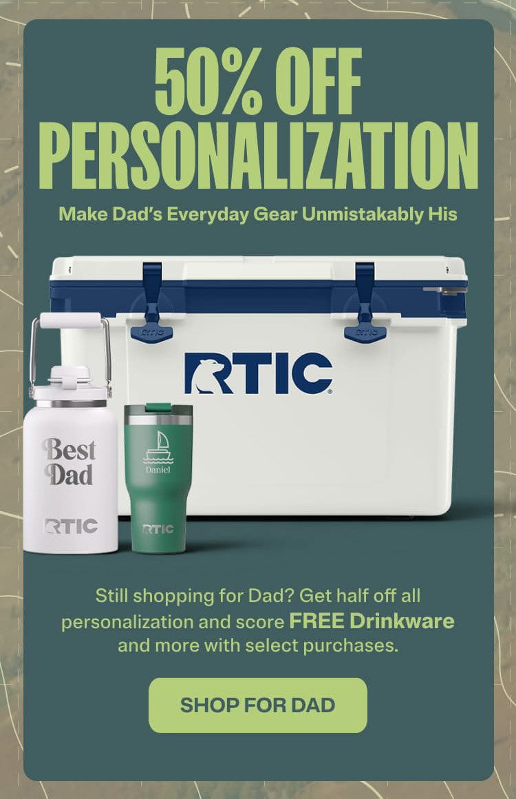 50% Off Personalization - Make Dad's Everyday Gear Unmistakably His. Shop For Dad.