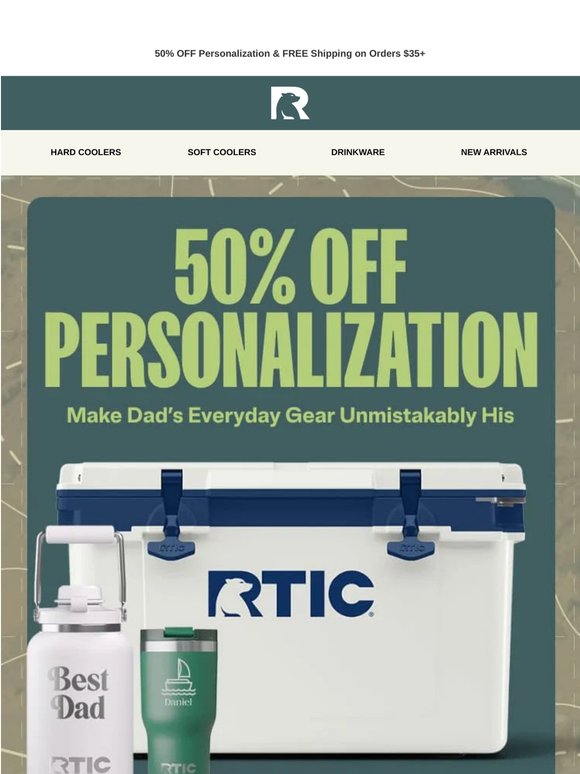 50% Off ALL Personalization