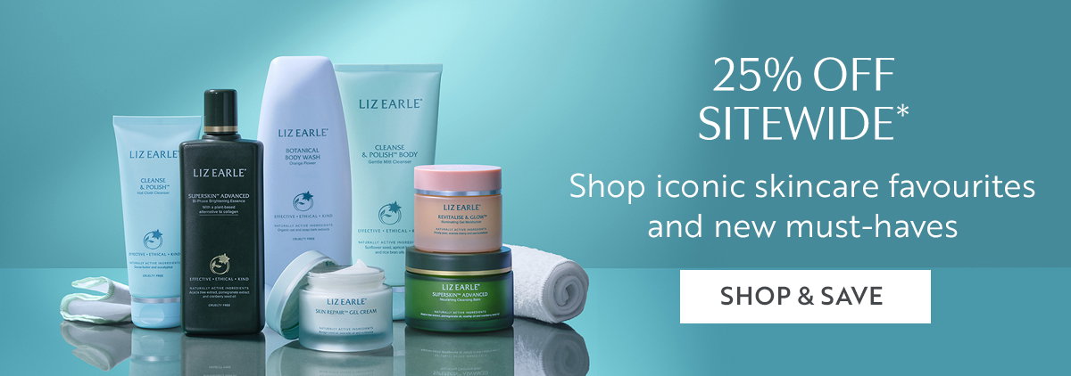 25% off sitewide*. Shop iconic skincare favourites and new must‑haves. Shop & Save