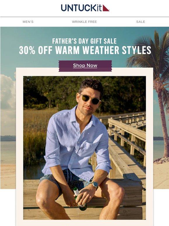 On Sale: 30% Off Dad’s New Summer Uniform 🥸👕